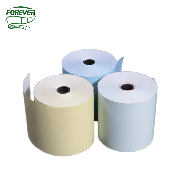 Высококачественные рулоны углеродистой бумаги с карбоновой NCR бумагой для аренды чека