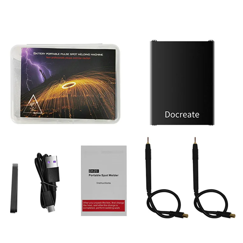 DH20 Pro Adjustable 9 Gears DIY Mini Spot Welding Machine With Quick Release Pen Nickel Plate 18650 Battery Welder Spot Welder