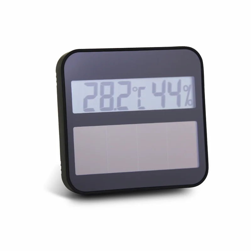 Outdoor Indoor  Hygrometer Temperature Humudity Sensor  Large Display Digital Solar Thermometer Hygrometer  Weather Station