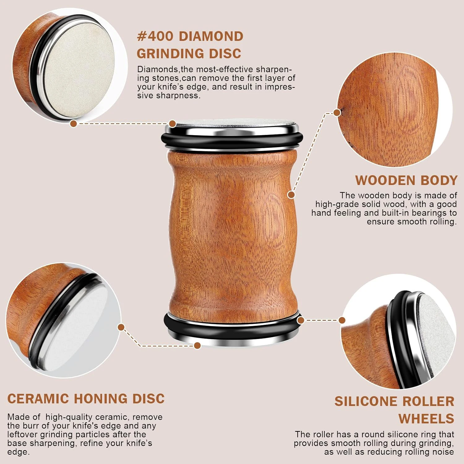 FLYWOD kitchen gadgets diamond scissors sharpener tools kit electric knife sharpener 15&20 degrees rolling knife sharpener