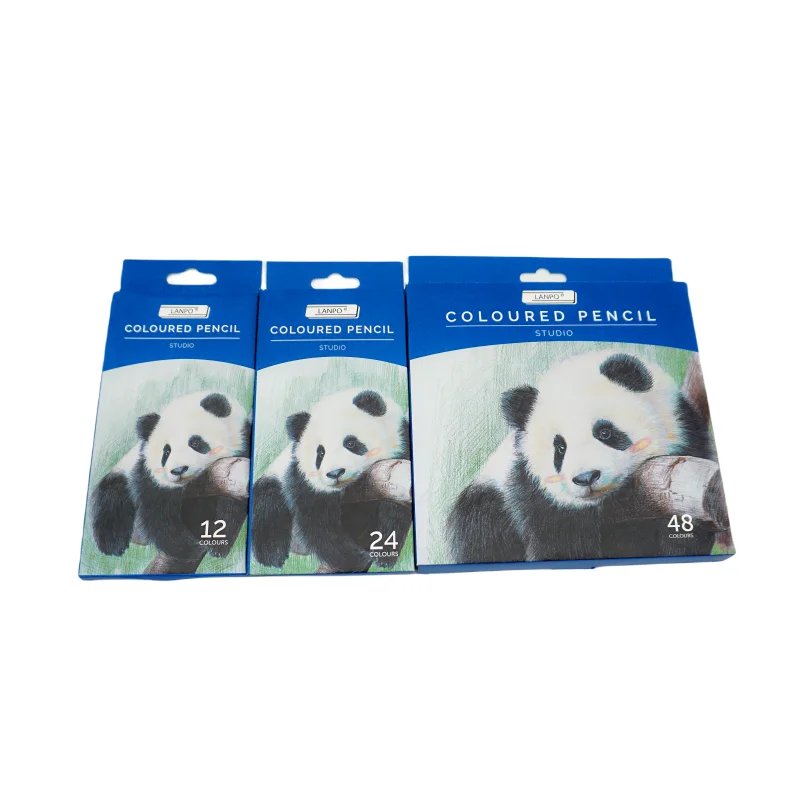 Colour Pencils For Kids, 12 colored pencils With Paper Box hexagonal shape