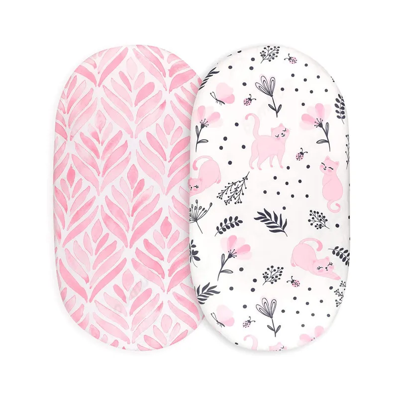 Custom Designs Elastic Standard Knitted Baby Kids Cribs Fitted Bed Sheet