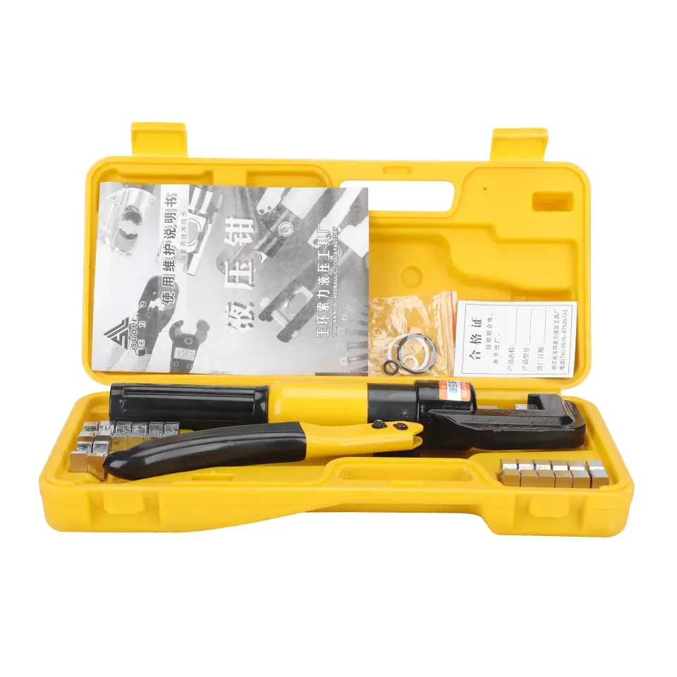 10 Ton Hydraulic Crimping Tool 12 AWG-2/0 AWG Battery Cable Railing DIY Grade Carbon Steel Material OEM Customization Support