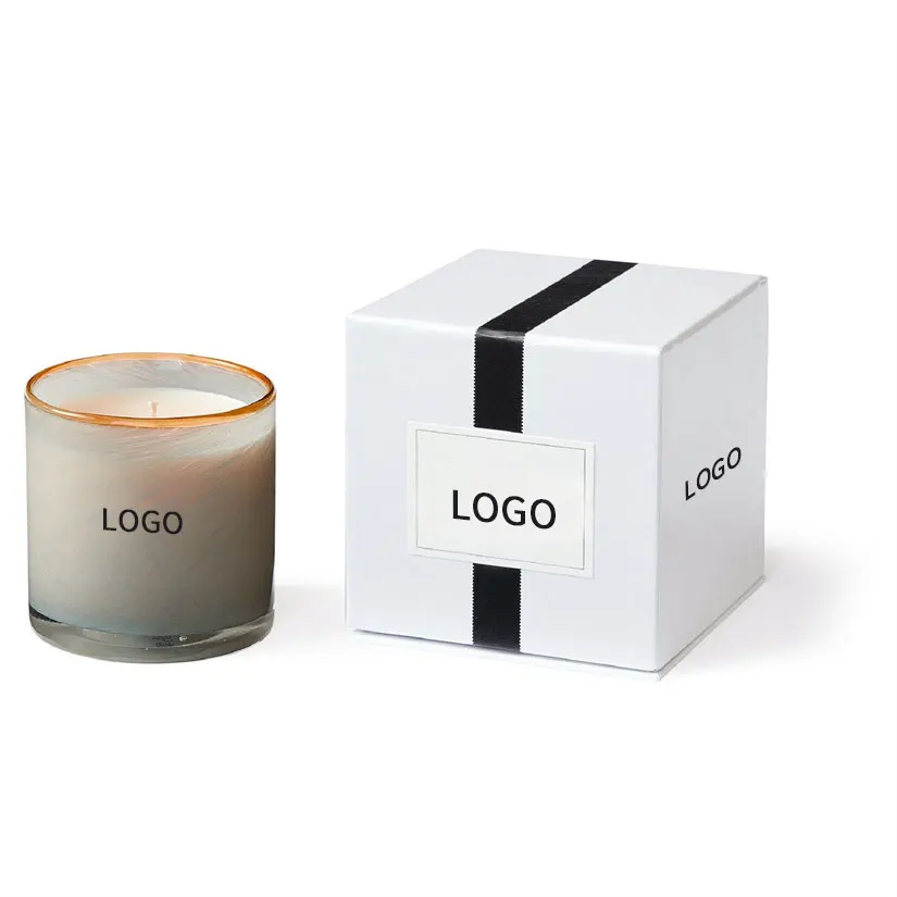 Folded Paper Box With Logo Luxury Secent Candle Jar Packaging Box Candle Box
