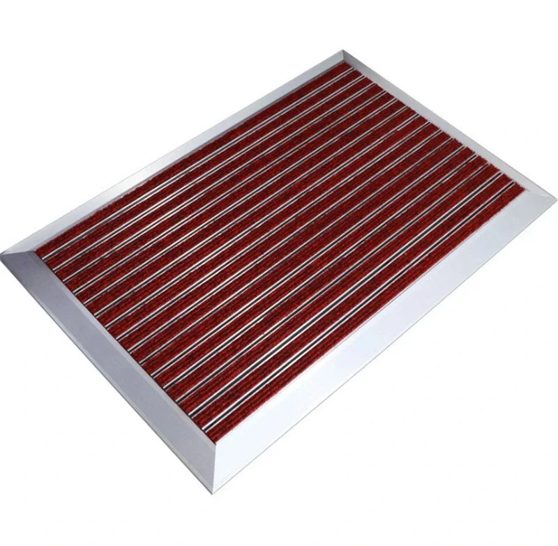 Durable AntiSlip Outdoor Entrance Carpet Aluminium Doormat Groove System Dirt Removal Aluminum Entrance Floor Doormat for Hotel