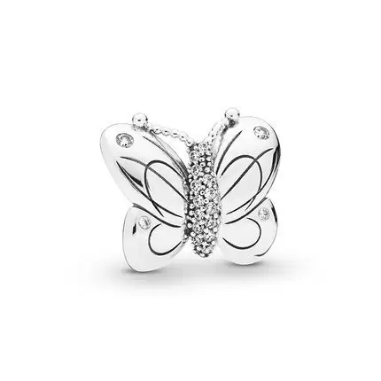 High-Quality Hand Enamel Metal Big Hole Butterflies Charms Bracelets Beads For Women DIY Jewelry