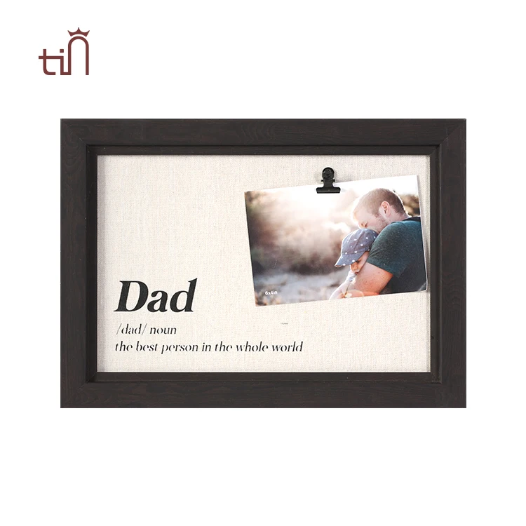 25x35 Customized Slogan Wood Style Wall Hanging Black MDF Board Collage Photo Picture Frame