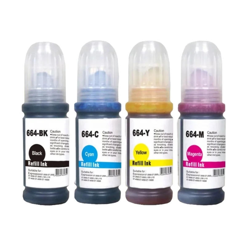 Prospect 664 T664 Compatible with color large capacity universal ink bottle For EPSON EcoTank L100 L110 L200 L210 Printer