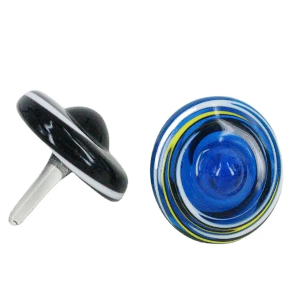 
2021 classic toys glass toy murano glass spinning top for children toy 