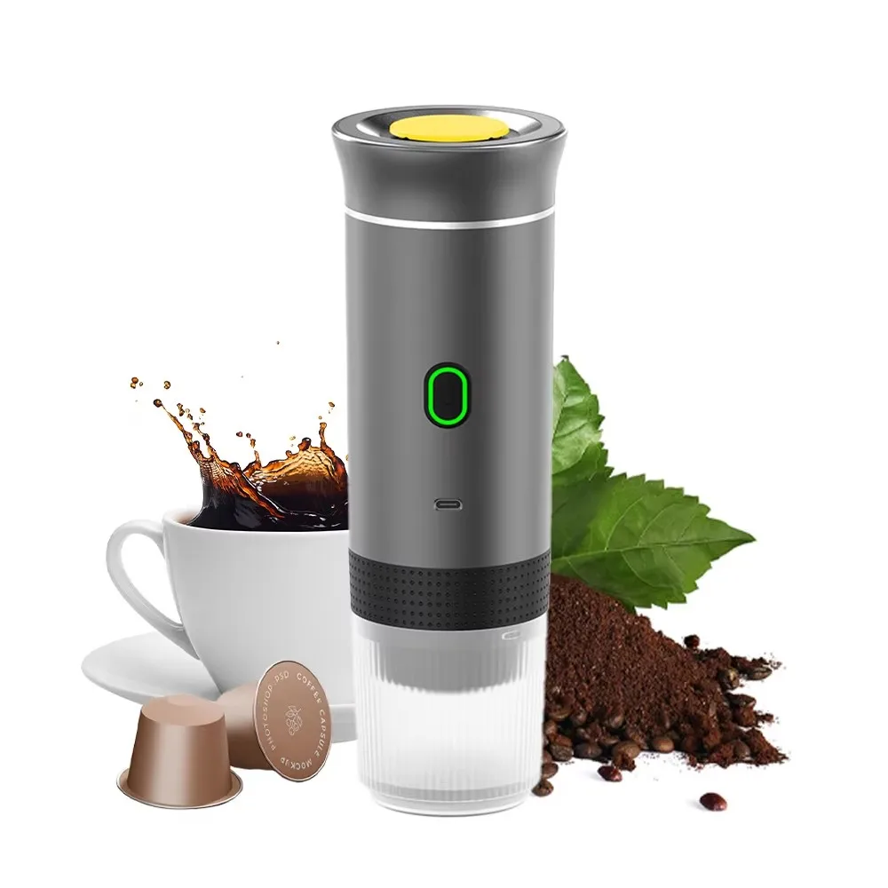 Portable wireless coffee machine with American style concentrated capsules for home use, fully automatic,heat rechargeable