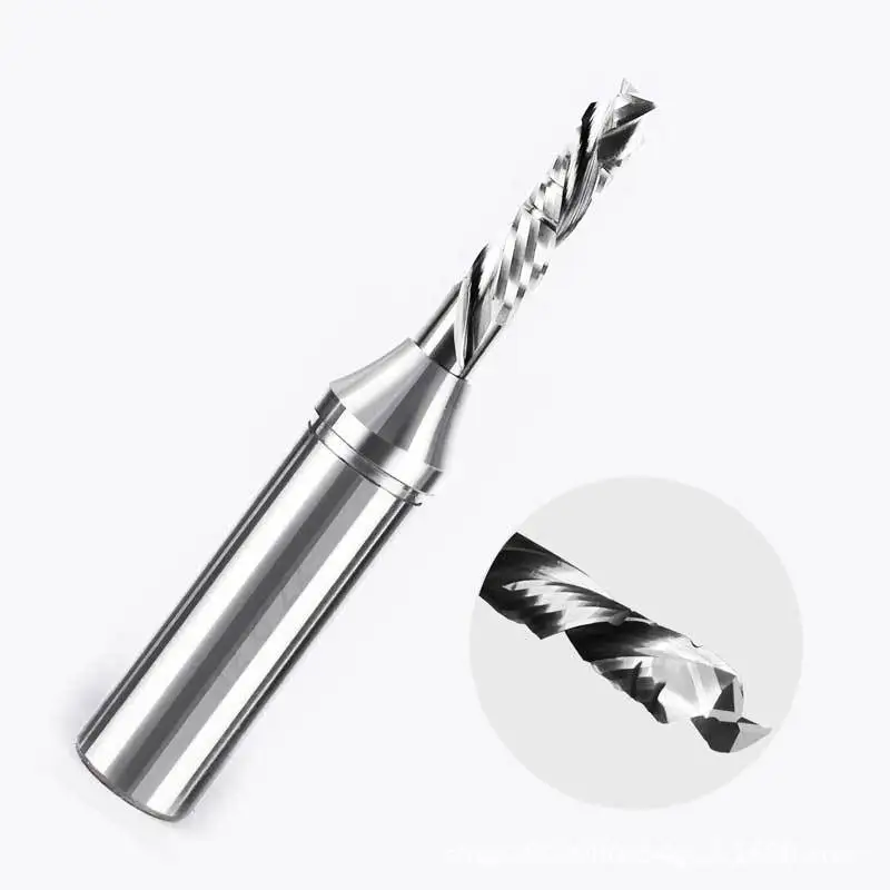 Explosive TCT triple-edged double-edged composite spiral straight groove cutter gold nano-coated  milling cutter