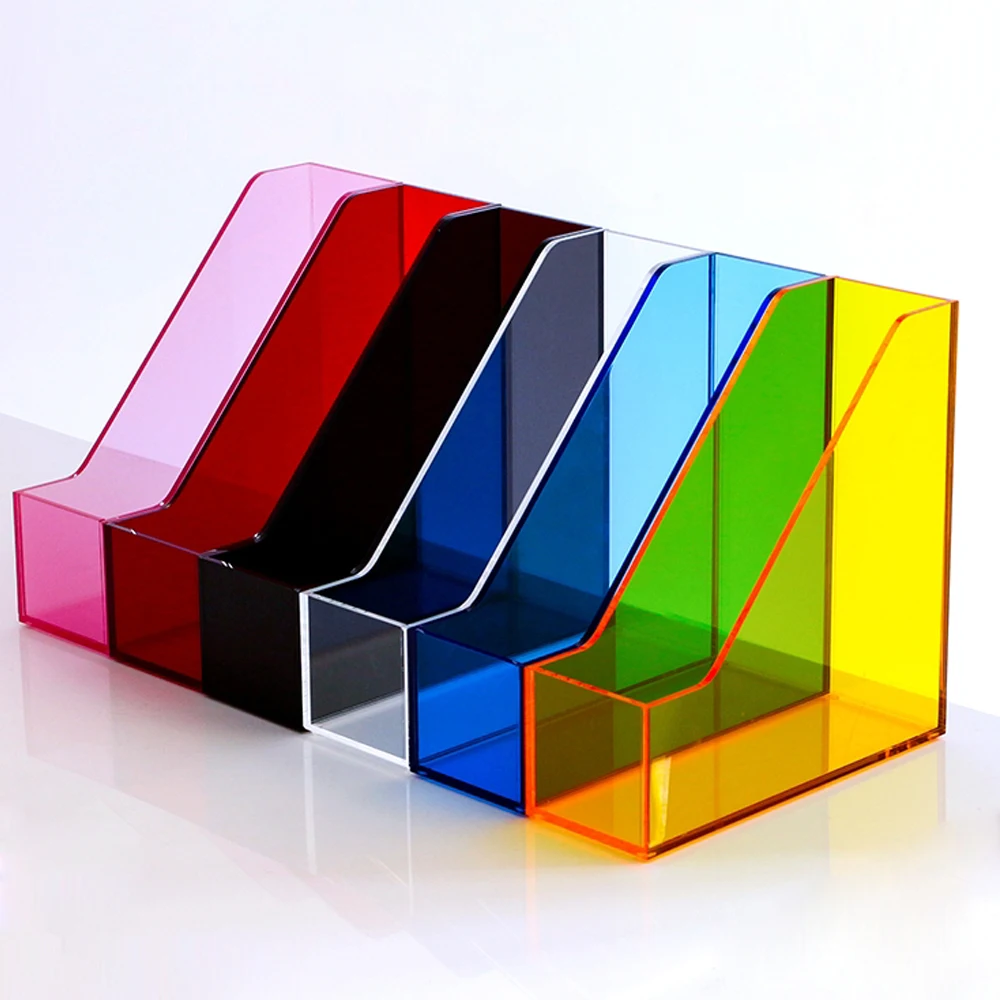 Демонстрационный стеллаж для книг, прозрачный акриловый Многоцветный акриловый шкаф для хранения косметики на заказ