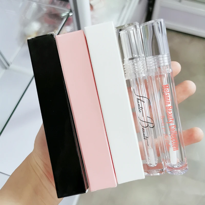 5ml lipgloss tubes empty clear square lip gloss tube with brush clear crystal lip gloss tube