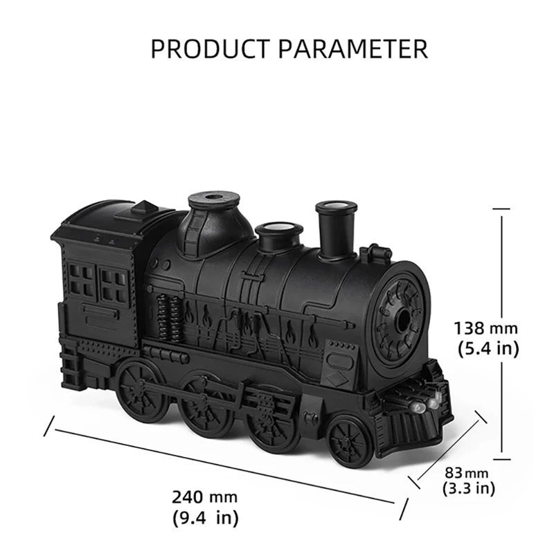 Home 300ml train volcano fire flame aroma fragrance diffuser