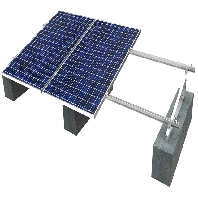 80KW 125KW Solar Energy Roof Structure Easy Assembly Triangle Bracket Solar Panel Rail Mounting System