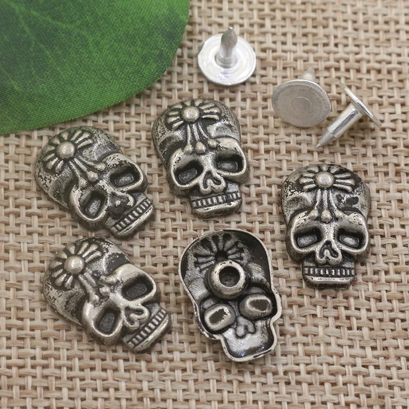 High quality fashion skull pattern alloy metal bag rivet for leather