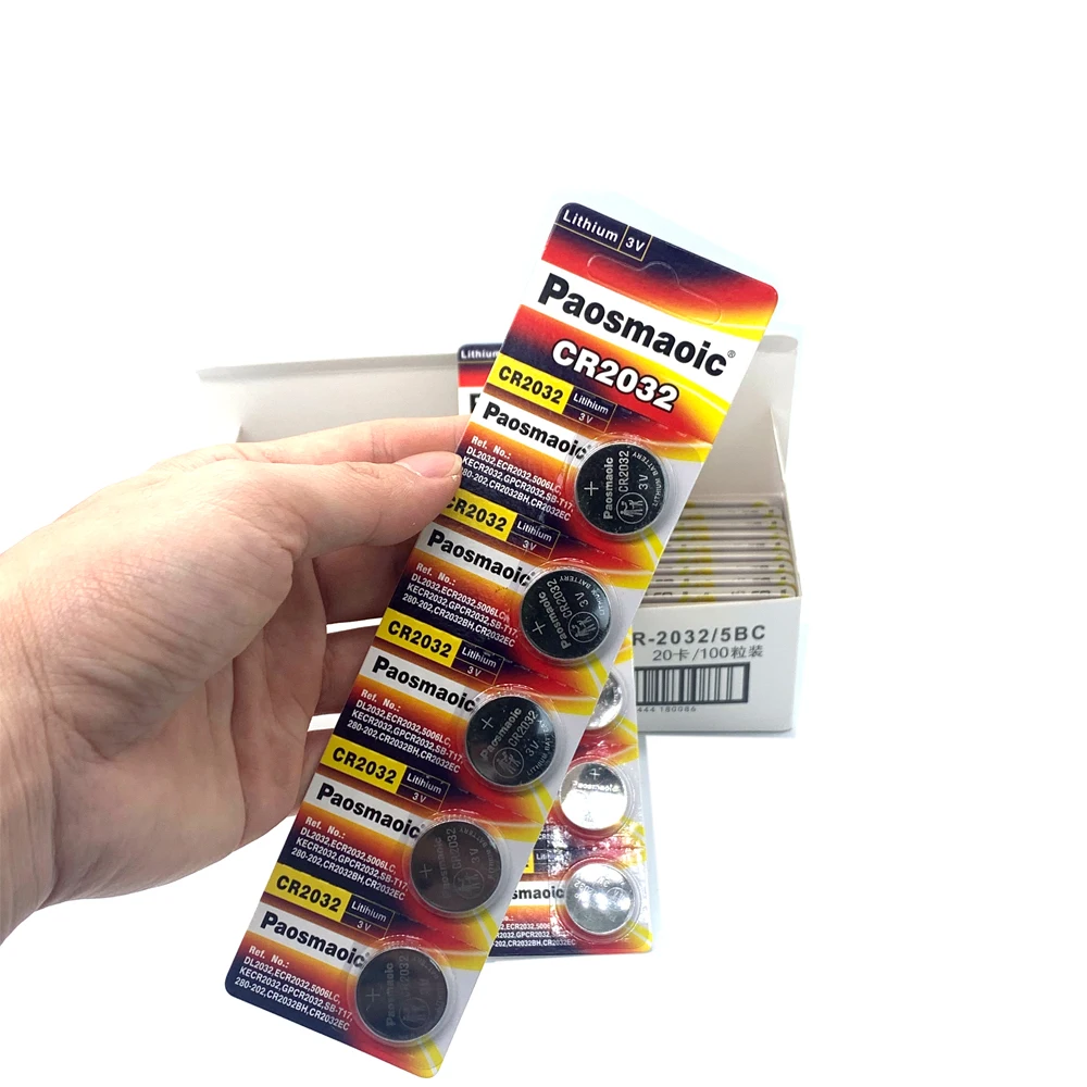 Paosmaoic cr2032 OEM coin cell battery FOR CR 2032 3v lithium batteries BATERIA CR 2032 cell battery