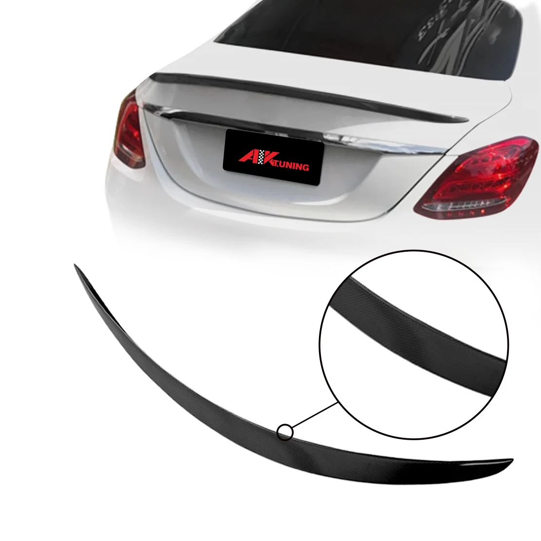 Body Kit Carbon Fiber Spoiler for Mercedes Benz  C Class W205 2DR Coupe 2017-2021 lip wing