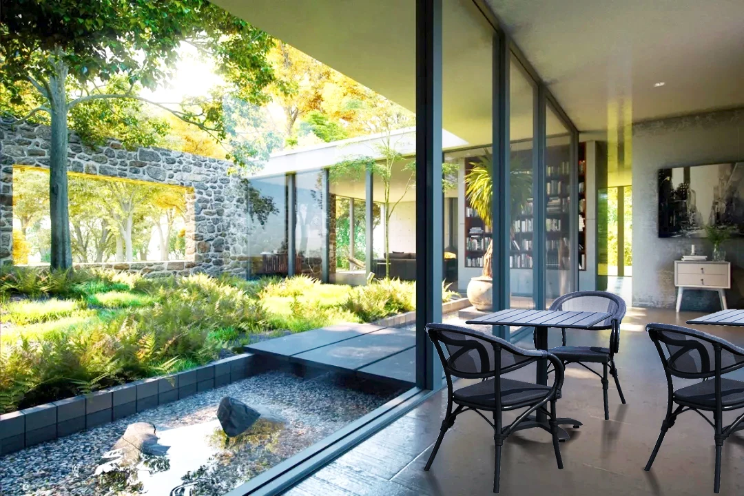 
High welcome outdoor aluminum fabric patio garden dining cafe restaurant bistro chair 