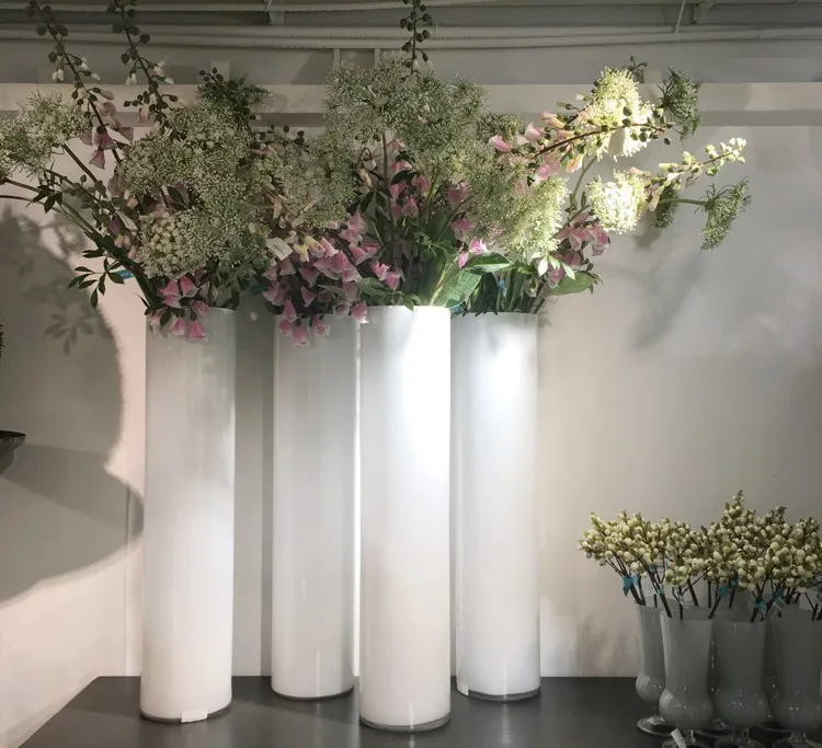 Customized size Glass Cylinder Vase for Wedding Table Decoration Floral Arrangement Event Bridal Shower Centerpieces