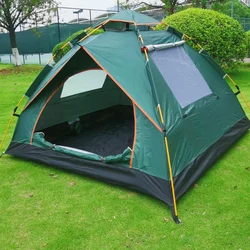 Camping Tent Waterproof Family Dome Tent for Advanced Venting Design, Fit Camp Backpacking Hiking Outdoor, Dark Green