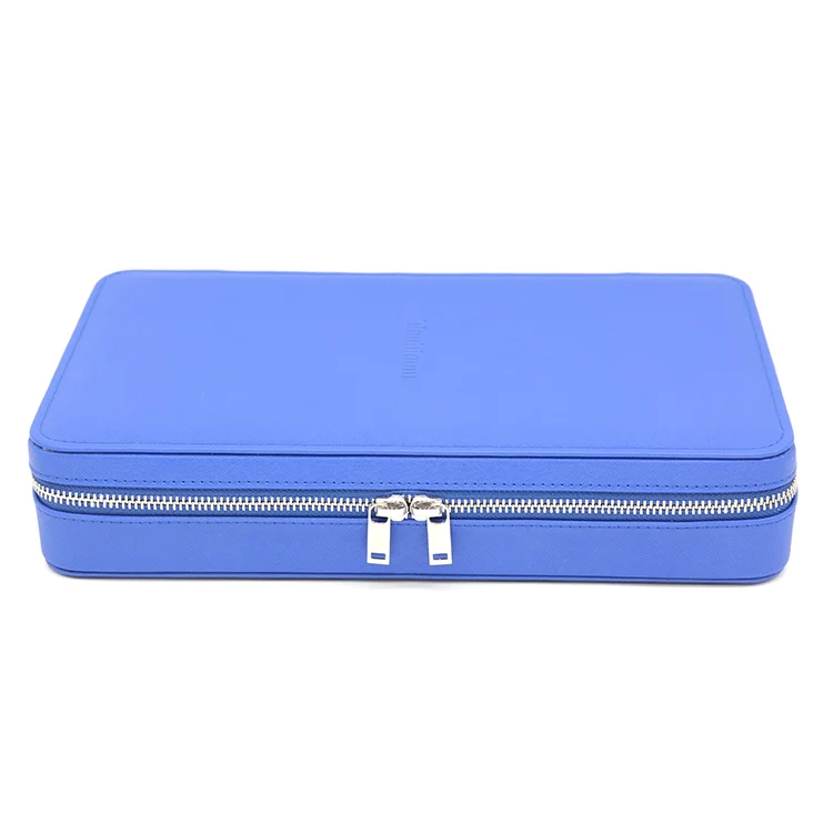 Lux Zipper Wooden Eyewear Presentation Leather Velvet Watch And Sunglasses Hard Organizer Boxes Packaging Cases & Bags 3 5 Slot