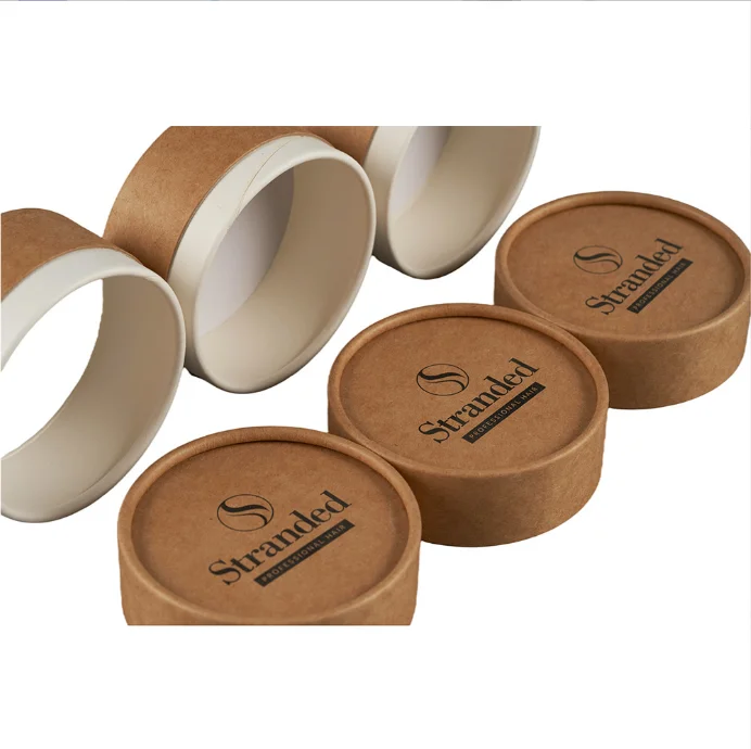 Custom Jar Tube Packaging Biodegradable Loose Leaf Tea Kraft Paper Cardboard Tube For Protein Powder Food Products