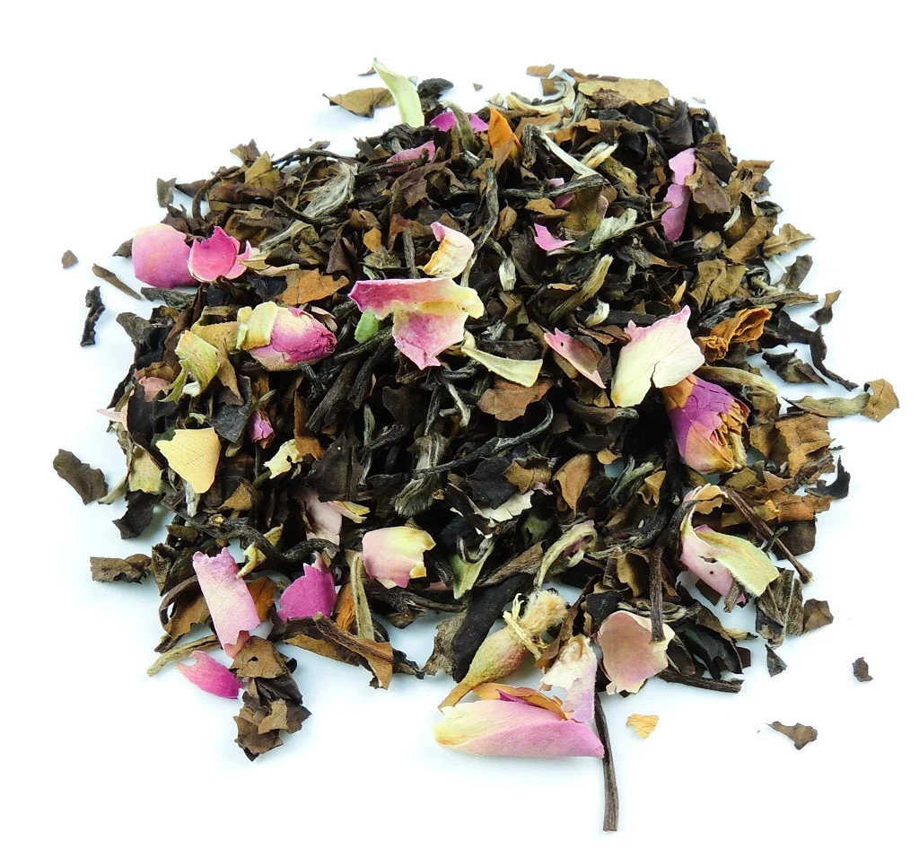 Chinese Premium Blended White Tea Beauty Detox  Rose flower White tea in loose wholesale