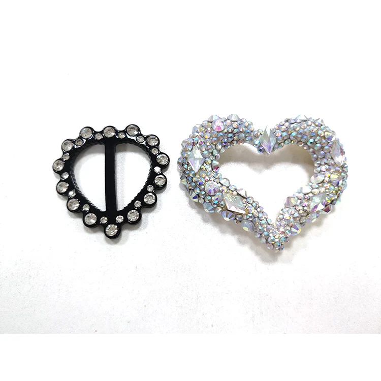 Wholesale Custom Bling Garment Accessory Resin Matel Pin Rectangle Round Crystal Buckle Rhinestone Buckles For Clothes Belt