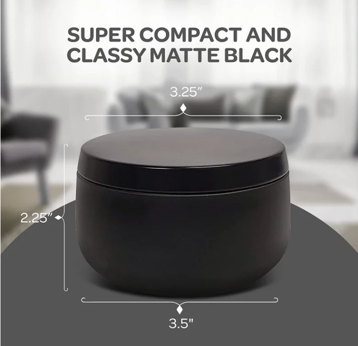 Solid color colorful travel matte rose gold black 4 oz 6 oz 10 oz 12 oz  16 oz Aluminum  Soy Wax candle tin jars  for candle