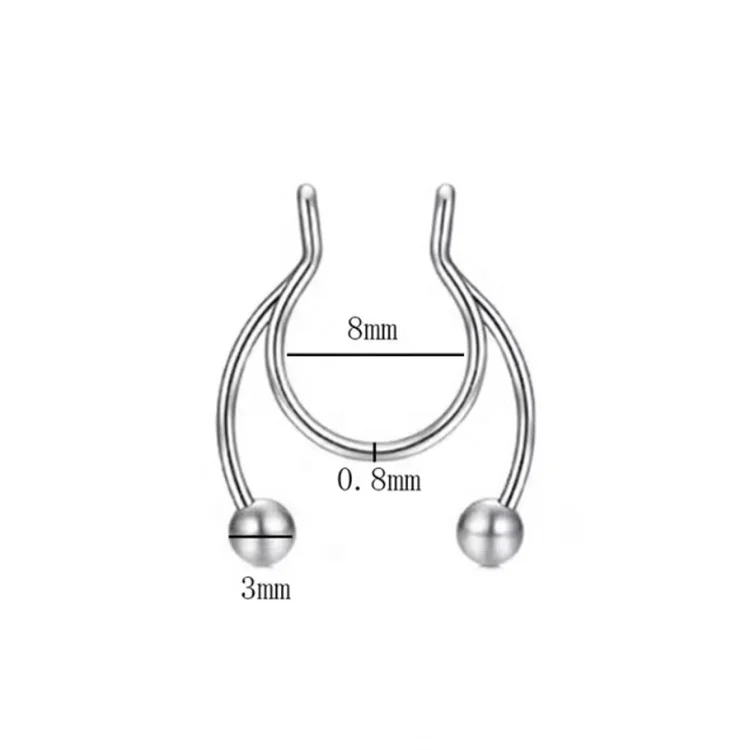 2024 Nose Ring Alloy Nose Piercing Hoop Septum Rings For Women Fashion Body Jewelry Gifts Magnetic