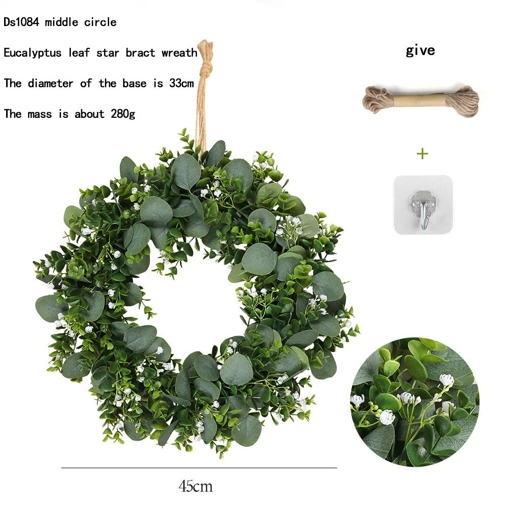 Summer New Design Eucalyptus Garland Wedding Leaf Eucalyptus Decorative Garland Artificial Garland Supplies Wholesale