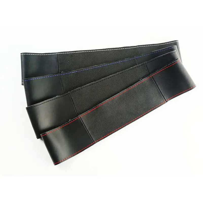 2022 hot sale 38cm Leather hand-sewn  car steering wheel cover