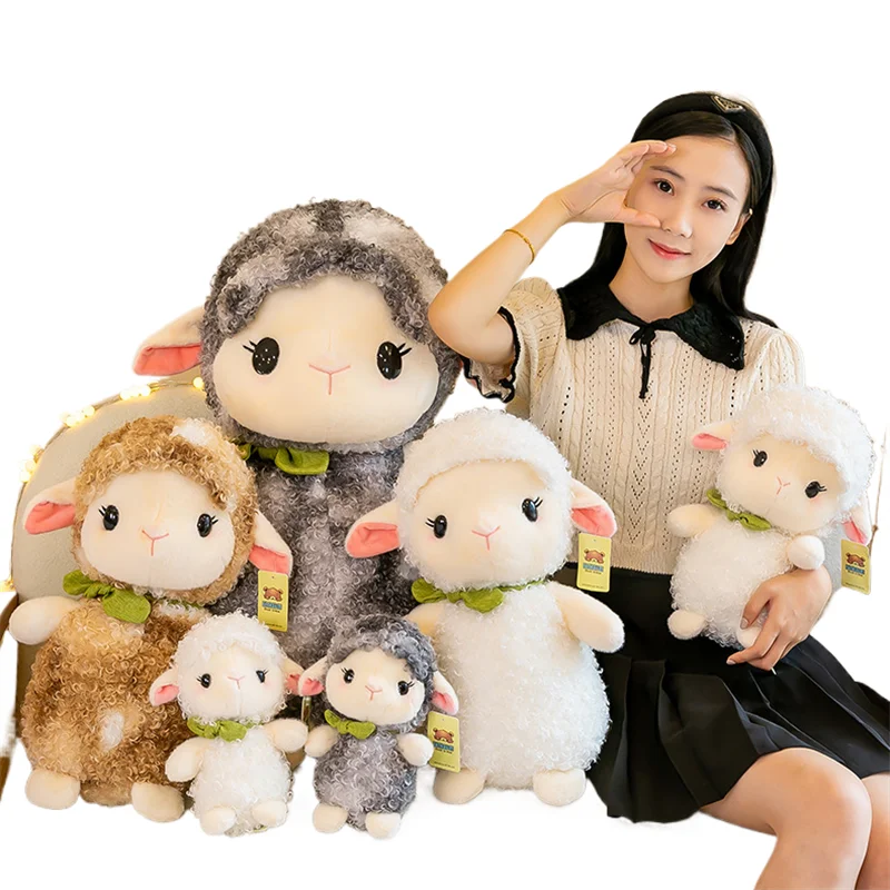 Lamb Puppet 23/35/50cm Adorkable Soft Roll Plush Ragdoll Stuffed Animal Toy Sheep Doll Birthday Gift Cartoon Sleeping Pillow