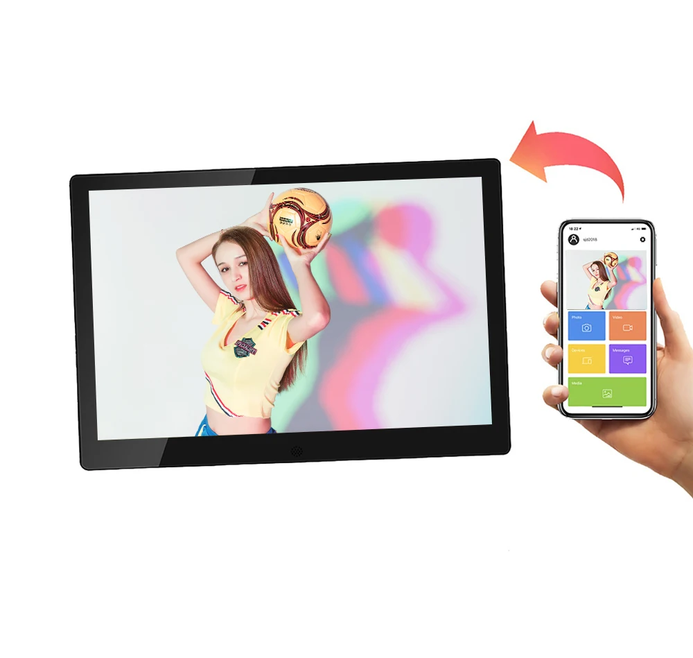  Дешевая цена Wi-Fi сенсорный ЖК-монитор 10 дюймов Смарт-цифровая фоторамка подходит для рождественских
