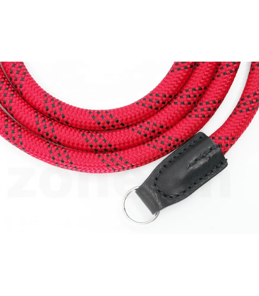 
Universal Braided Neck Strap Custom Leather Ends Nylon Rope Camera Straps 