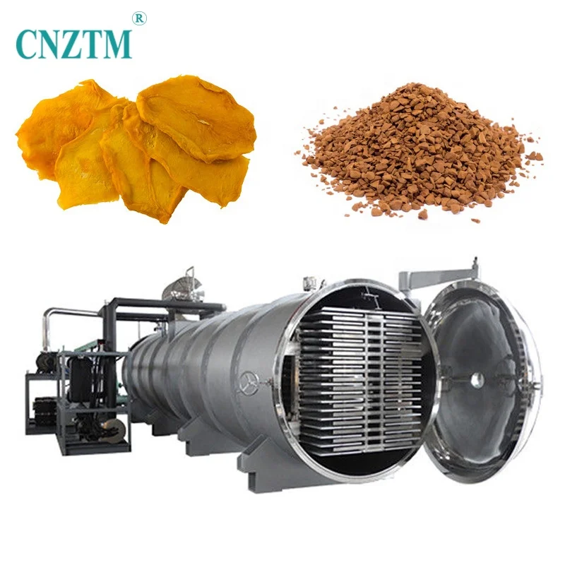 Programmable freezing dryer tunnel automatic dried meat food making machinery insect 200 250 kg vacuum freeze drying machine