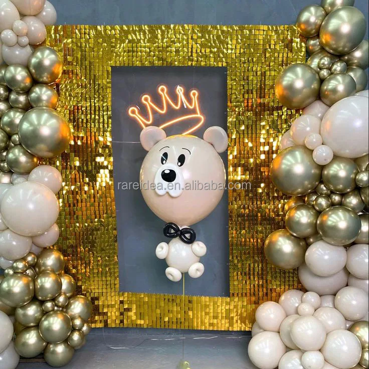 Rainbow Iridescent 4d Decoration Black Shimmering Gold Pink 2022 Hot Sale Outdoor Paneles 3d Panel Backdrop Sequin Shimmer Wall