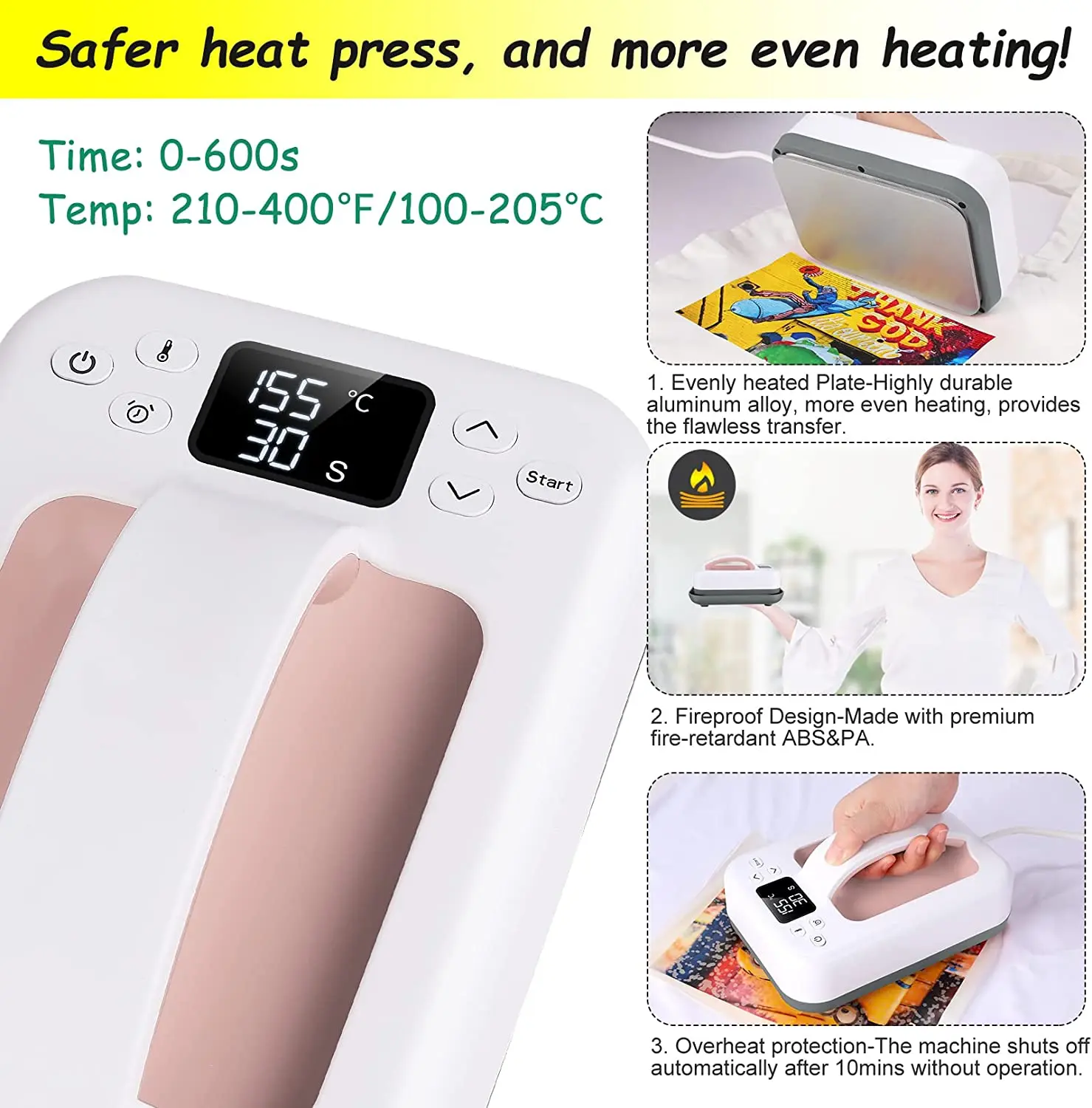 Cricut Heat Press Machine Portable Hobby Sublimation Press Cricut Easypress Mini Cricut Machine Hand Held Heat Transfer Machine