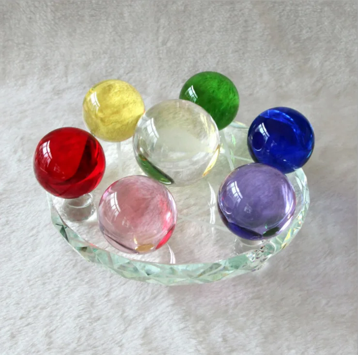 Design ornament crystal 8mm 10mm 12mm 14mm 16mm 20mm 25mm clear colored solid glass ball marbles