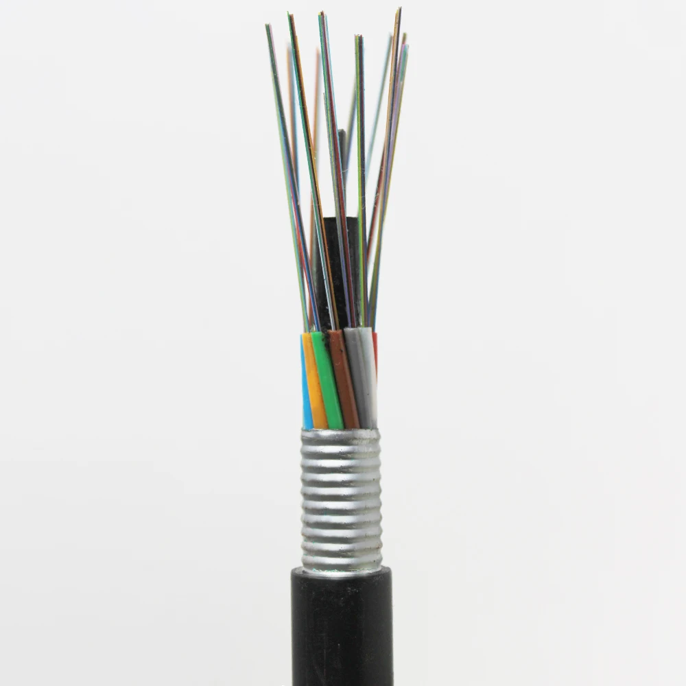 Outdoor Duct Aerial GYTS GYTA  4 6 8 12 24 36 48 72 96 144 288 Core G652D SM Armored Cable Optical Fiber