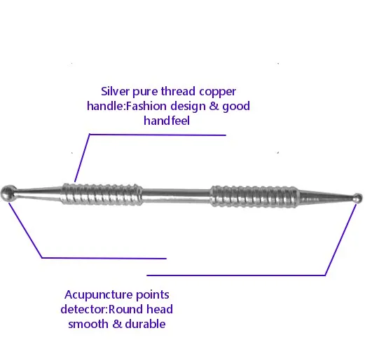 Dual acupuncture ear probe facial reflexology massager face massage tool acupuncture points detector