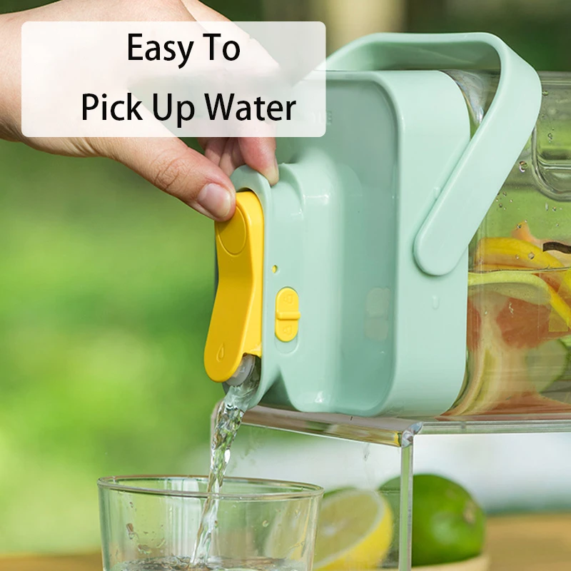 3.5 -4Liters Water Bottle with Faucet Large-capacity Fruit Tea Drinking Bottle Outdoor Camping Sports Kettle Portable Plastic Cu