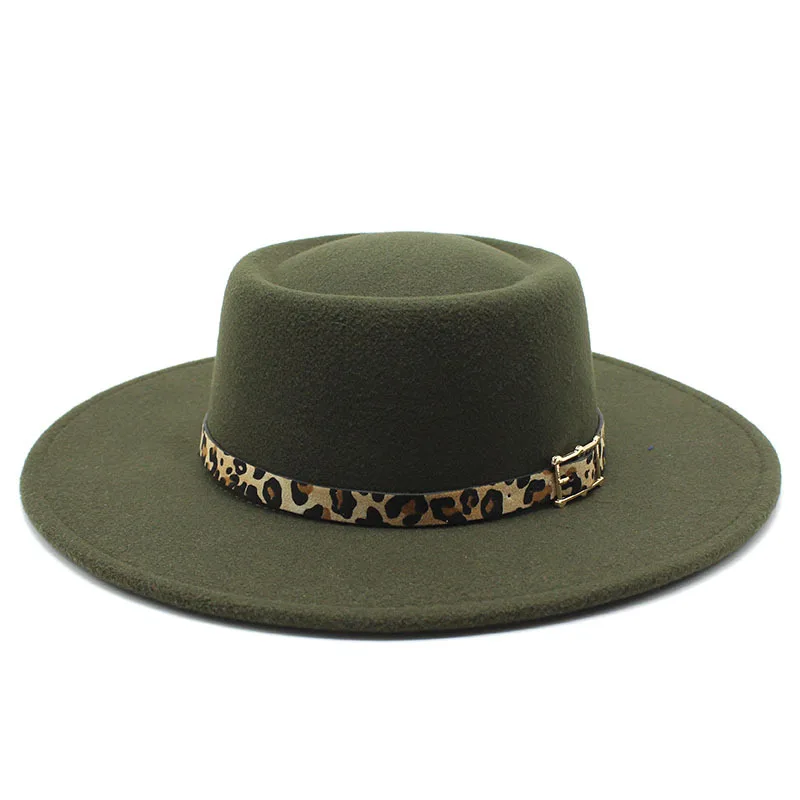 
New round top woolen felt top hat men and women Fedora Hats Fashion concave convex top woolen hat 