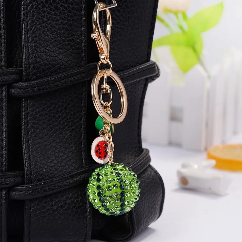 Hot Sale Beautiful Hanging Fruit Series Watermelon Key Chain Bag Car With Wild Creative Keychain
