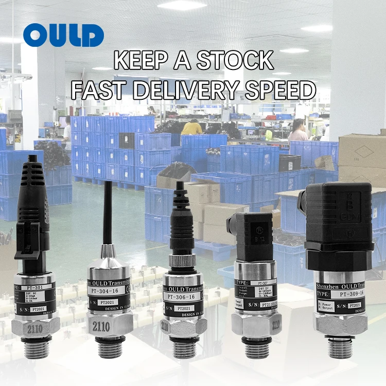 OULD High Quality PT-306 Pressure Transmitter Air Pressure Sensor 4-20ma 0-16bar Gauge Air Gas Pressure Sensor