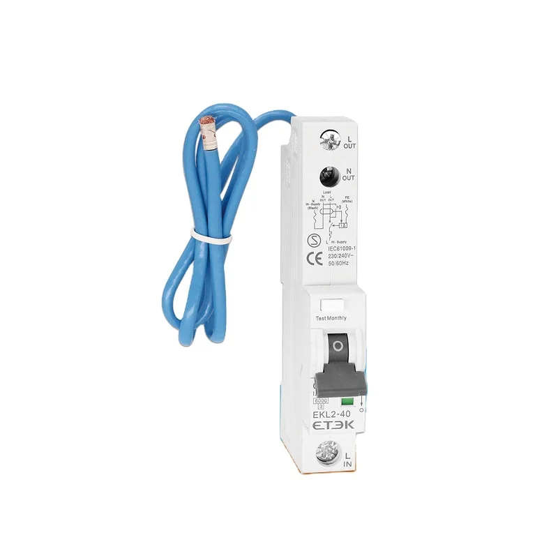 ETEK EKL2-40 6KA 1P+N 6A 10mA  Type A mini RCBO UK