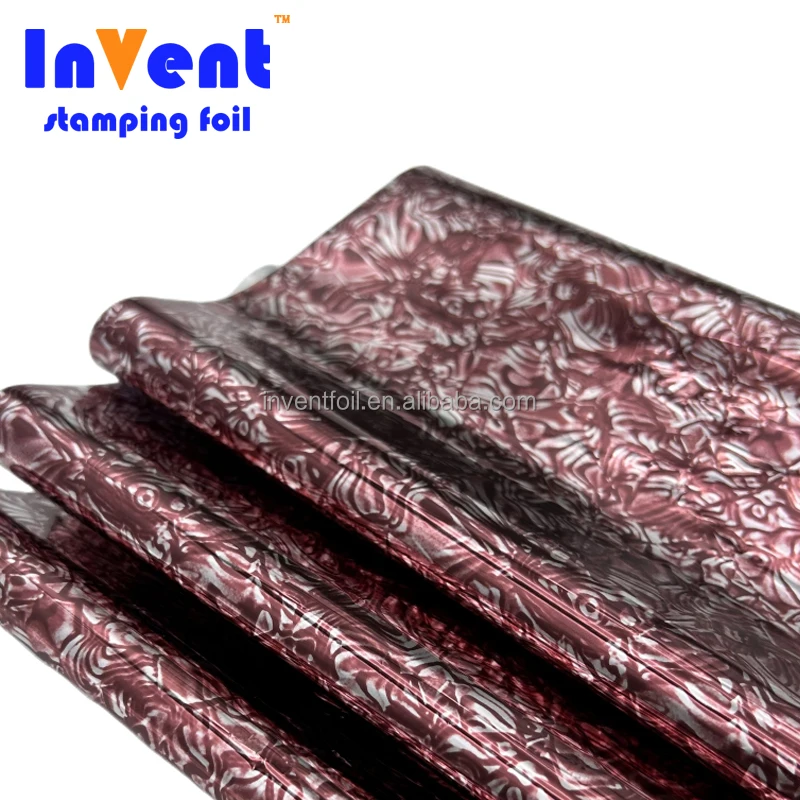 new design Little red flower pattern color switch holographic heat transfer film  Hot stamping foil For Textile Fabrics