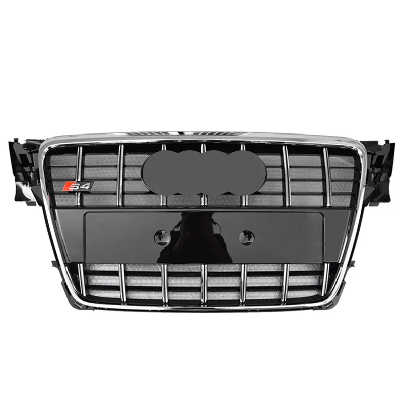 Suitable for 08-12 Audi A4 body kit RS4 / S4 abs black mid-net grille boutique modification