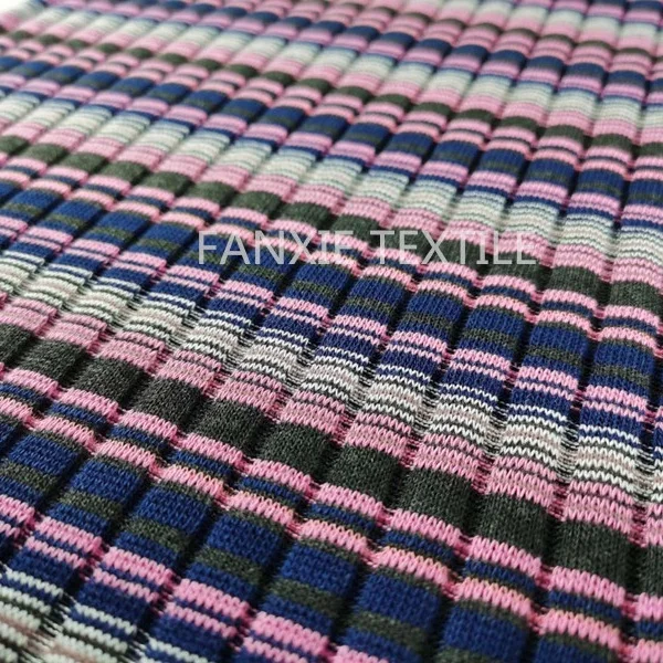 sweater fabric cloth cotton polyester spandex rib knit fabric for  garment